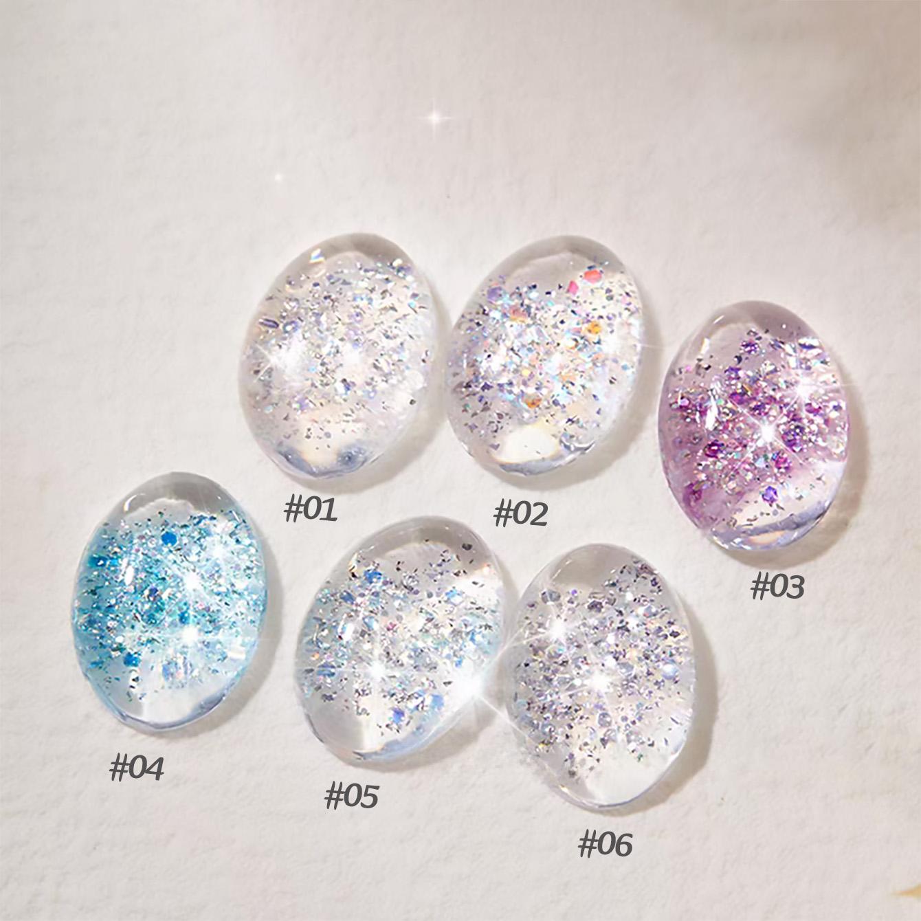 Nail Art Trend 2026 - ZH1PCS 2026新作フラッシュグリッターネイルジェル、オンラインで話題、マルチカラーラインストーン、輝きアップ、足の爪アートに最適