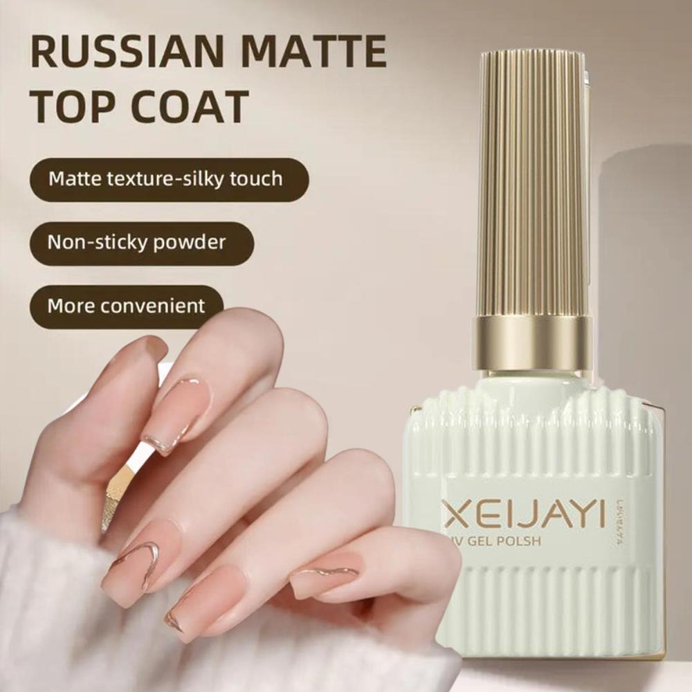 Gel Top Coat - 15ml ロシア製マットベース＆トップコートジェルポリッシュ、セミパーマネントソークオフUV/LED対応、ノンスティックパウダーマットトップネイルジェルポリッシュGY