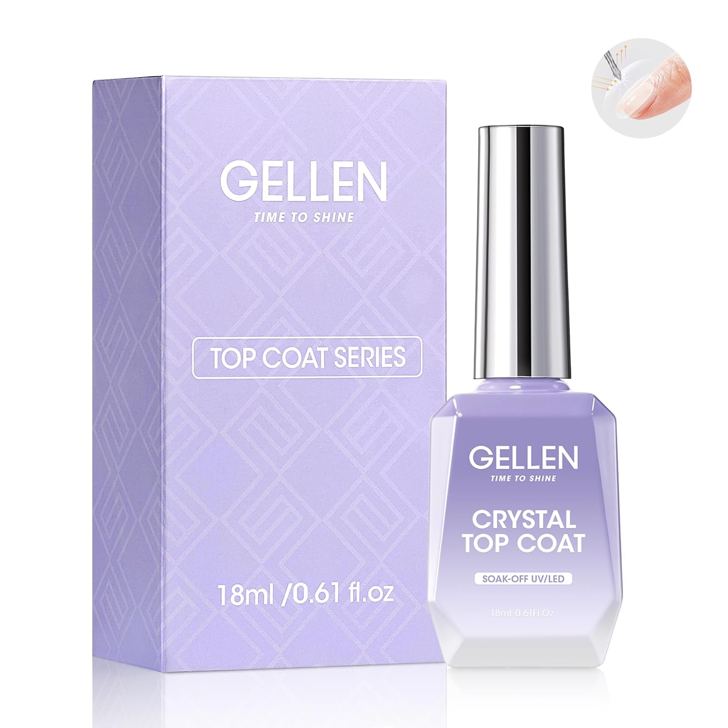 Gel Top Coat - GELLEN ネイルジェル トップコート 18ML 大容量ボトル ウルトラグロス