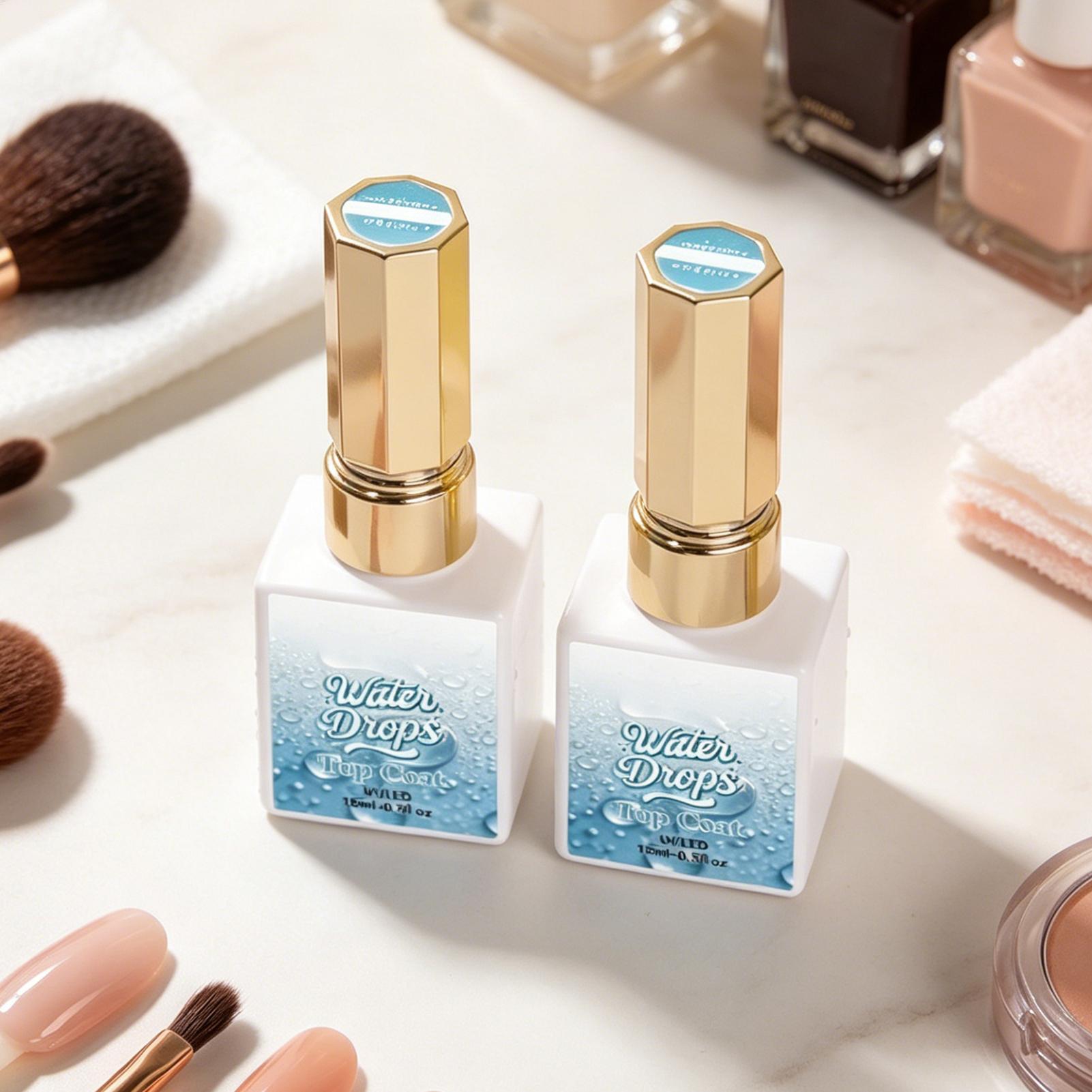 Gel Top Coat - ウォータードロップトップコートジェルネイルポリッシュ15mlクリアウォータードロップレットネイルアートジェルヴァーニッシュセミパーマネントUV LEDジェル