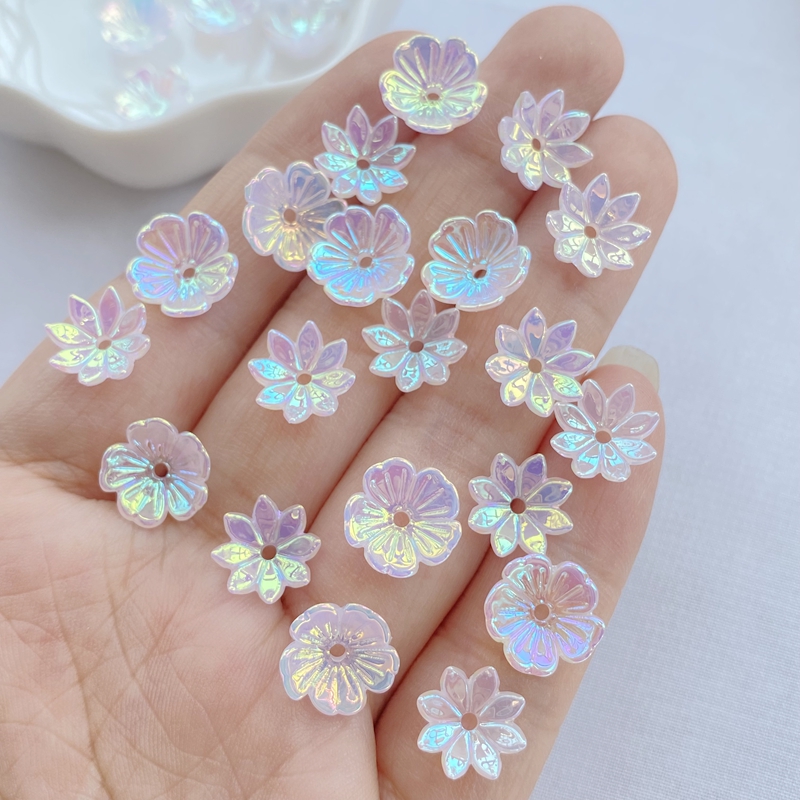 Nail Art Motif - 芸術的な装飾のための樹脂の混合物,小さな花のシリーズ,チャーム,ラインストーン,DIY,3D装飾,ジュエリー,50個