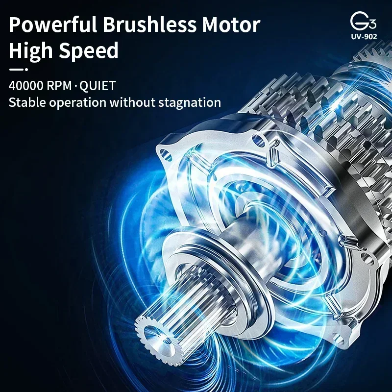 Nail Drill Machine - oxxi UV G3 40000 rpm ブラシレスモーター充電式ネイルドリルマシンコードレス15時間バッテリー寿命電動