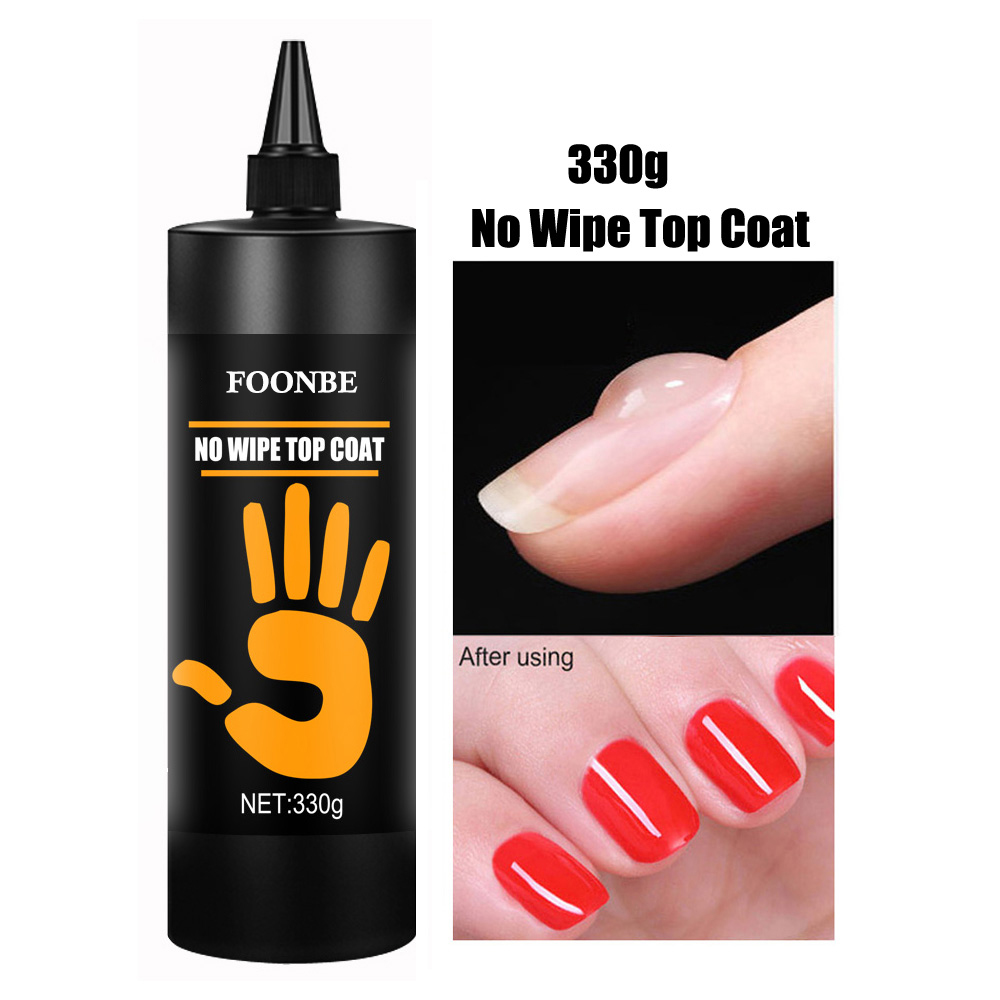 Gel Top Coat - Foonbe 330g スーパートップコート ジェルネイルポリッシュ UV硬化トップコート ノーワイプシーラー