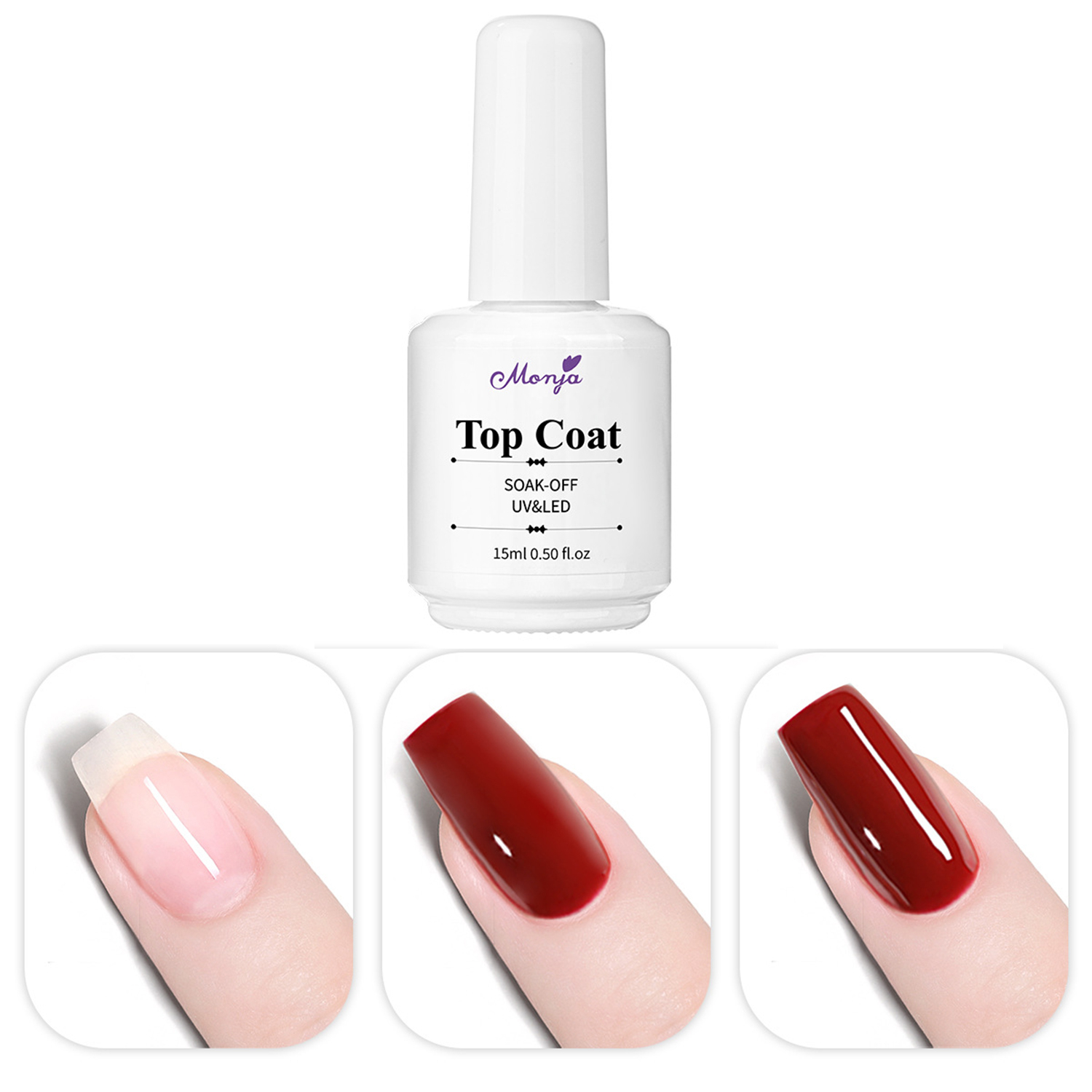 15 ミリリットルトップコートノーワイプジェルネイルポリッシ - Gel Top Coat のレビューと価格