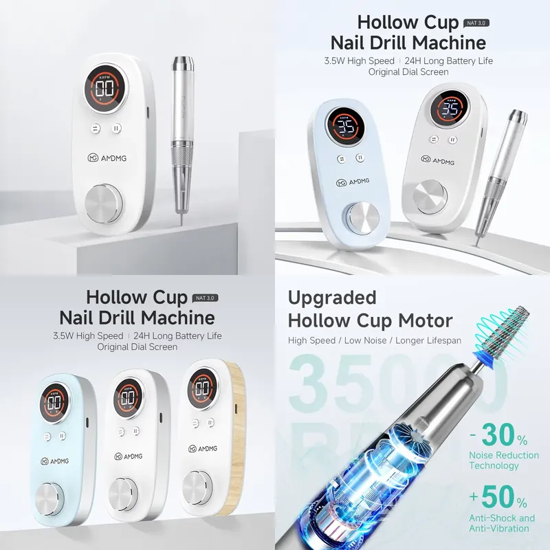 AMDMG ホローカップネイルドリルマシン プロ仕様 350 - Nail Drill Machine のレビューと価格