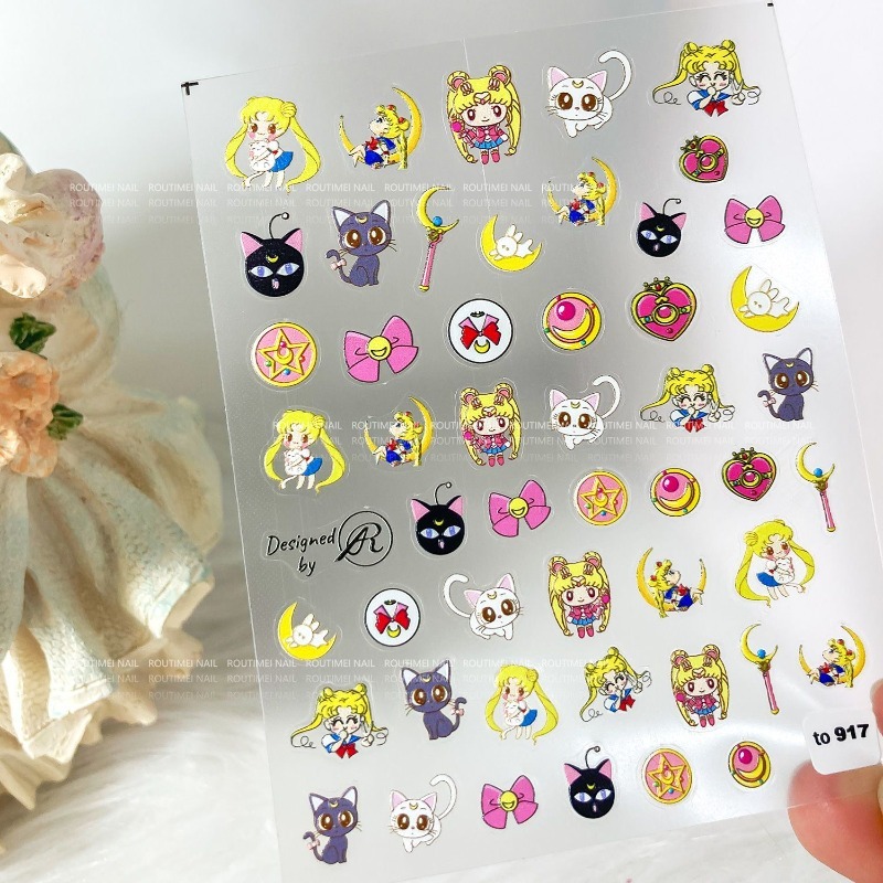 美少女戦士セーラームーン ネイルステッカー 月野うさぎ 水野 - Nail Art Maroon のレビューと価格