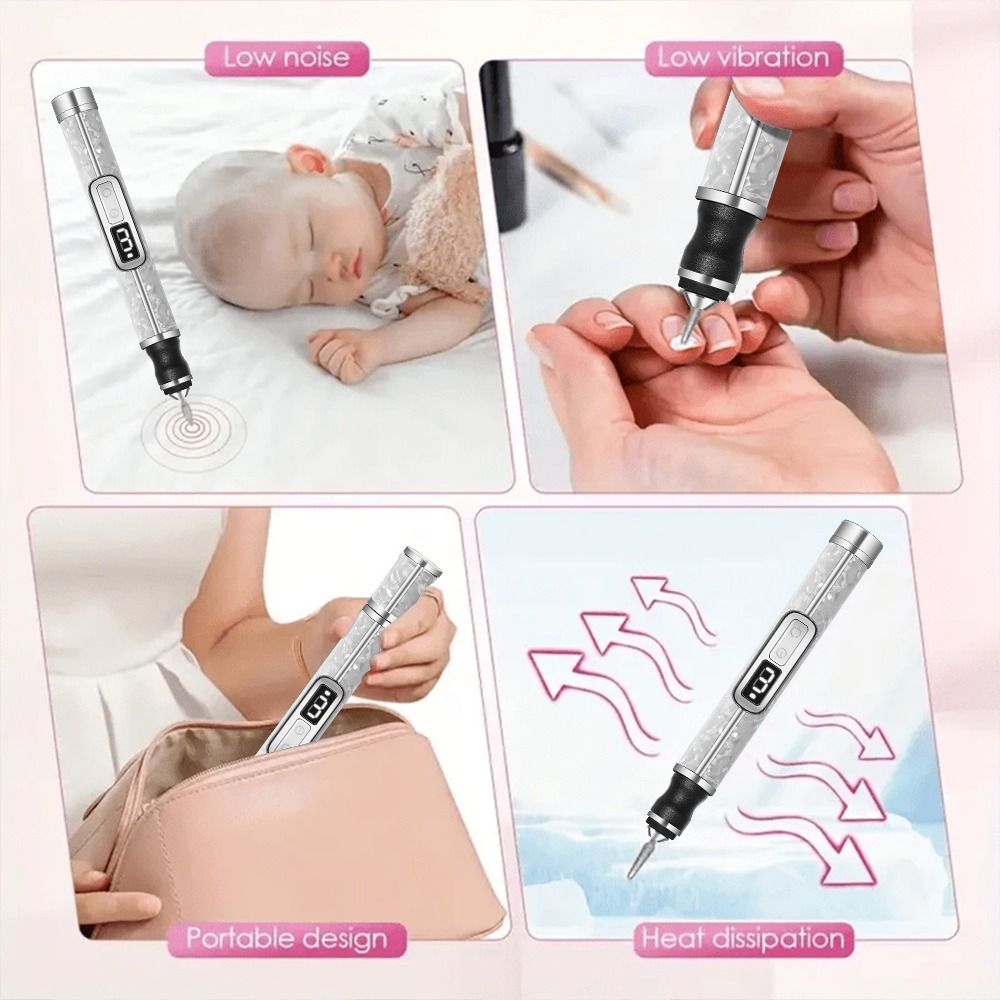 低騒音電動ネイルドリル 4段階調整可能 多段ギア ネイルポリ - Nail Drill Machine のレビューと価格