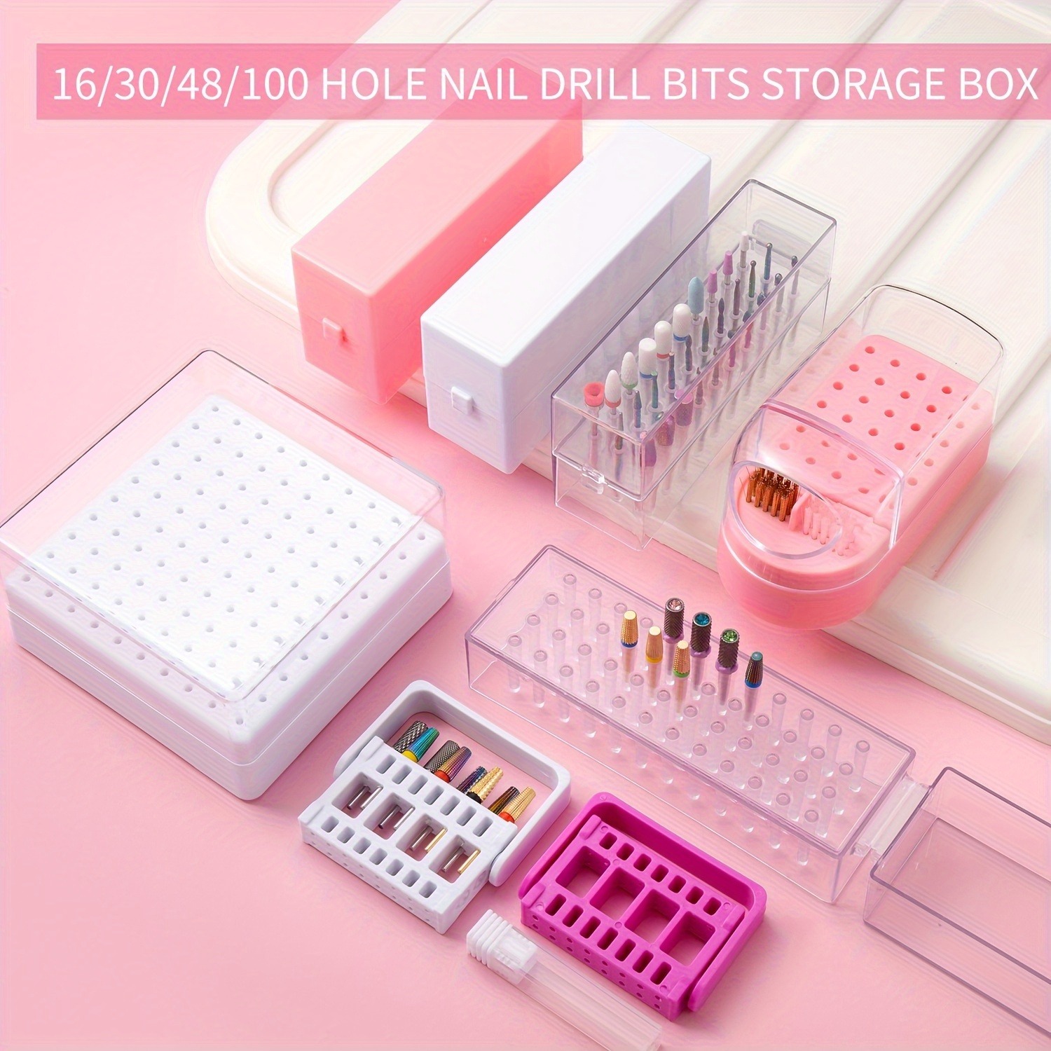 30/100 穴 1PC のさまざまなスタイルのポータブルオ - Nail Drill Machine のレビューと価格