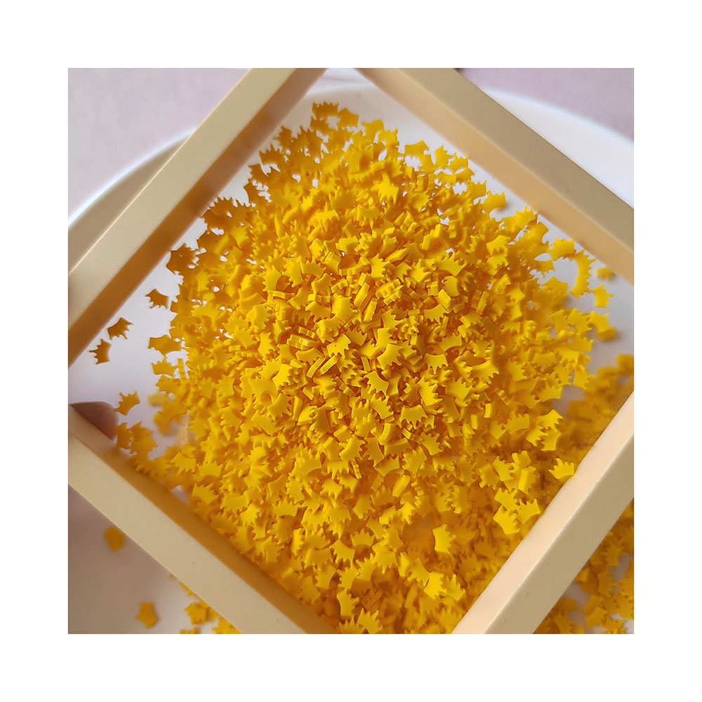 さまざまなスライス用の黄色の王冠の形をした粘土の散水,結婚式 - Nail Art Yellow のレビューと価格