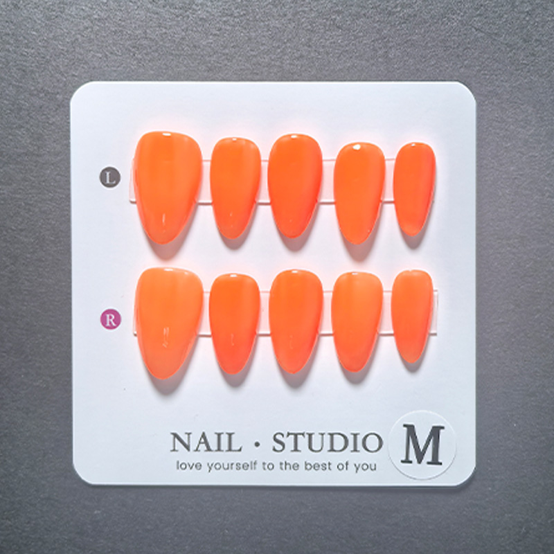 10個入り アーモンド型 つけ爪 ハンドメイド 明るい夏の色 - Nail Art Yellow のレビューと価格