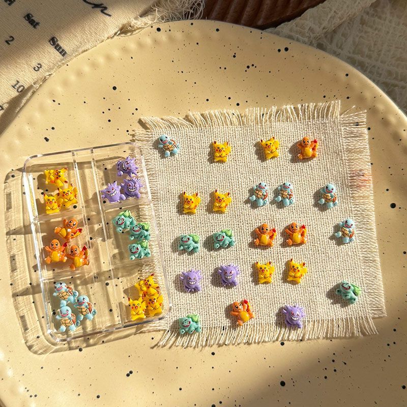 ポケモンネイルアートアクセサリー、かわいいミニ3Dゼニガメと - Nail Art Design のレビューと価格