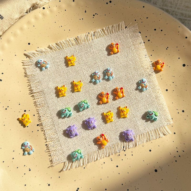 ポケモンネイルアートアクセサリー、かわいいミニ3Dゼニガメと - Nail Art Design のレビューと価格