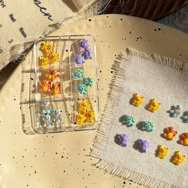 ポケモンネイルアートアクセサリー、かわいいミニ3Dゼニガメと - Nail Art Design のレビューと価格