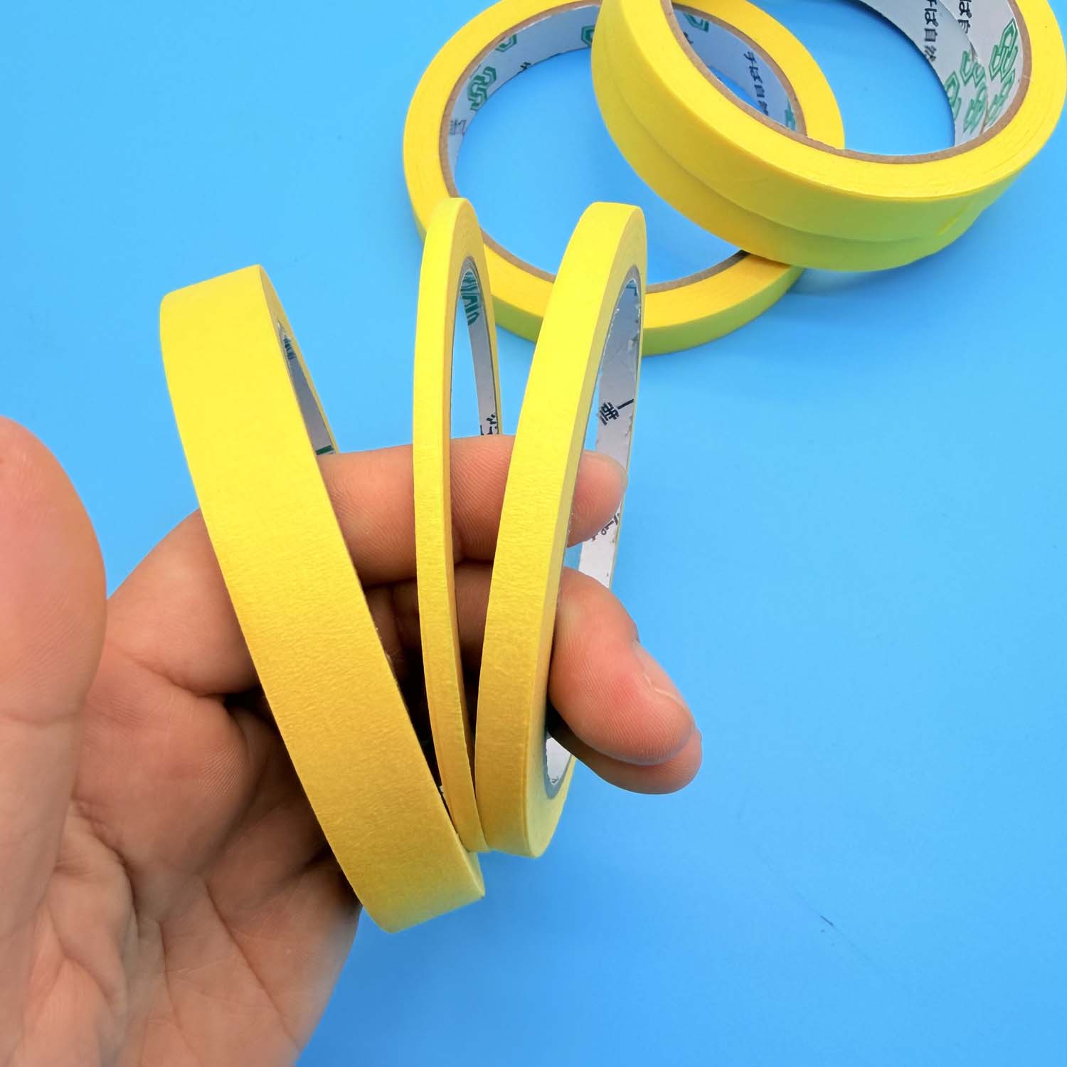 3サイズの黄色いマスキングテープ - スプレーペイントマスキ - Nail Art Yellow のレビューと価格