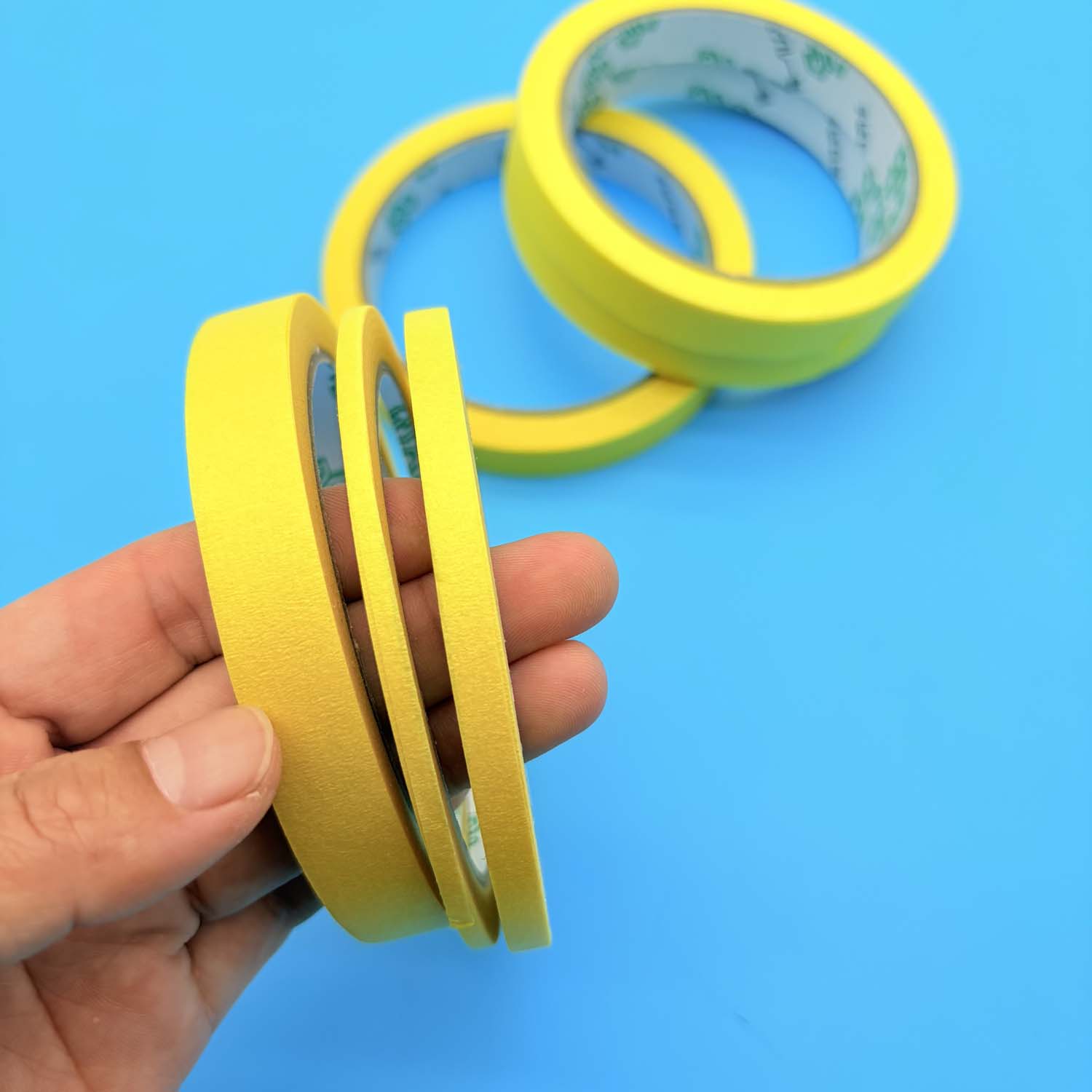 3サイズの黄色いマスキングテープ - スプレーペイントマスキ - Nail Art Yellow のレビューと価格