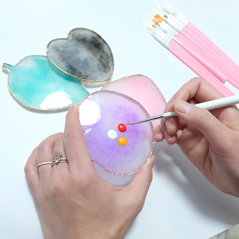 樹脂石カラーパレットジェルネイルポリッシュ混合描画ペイントプ - Nail Art Motif のレビューと価格