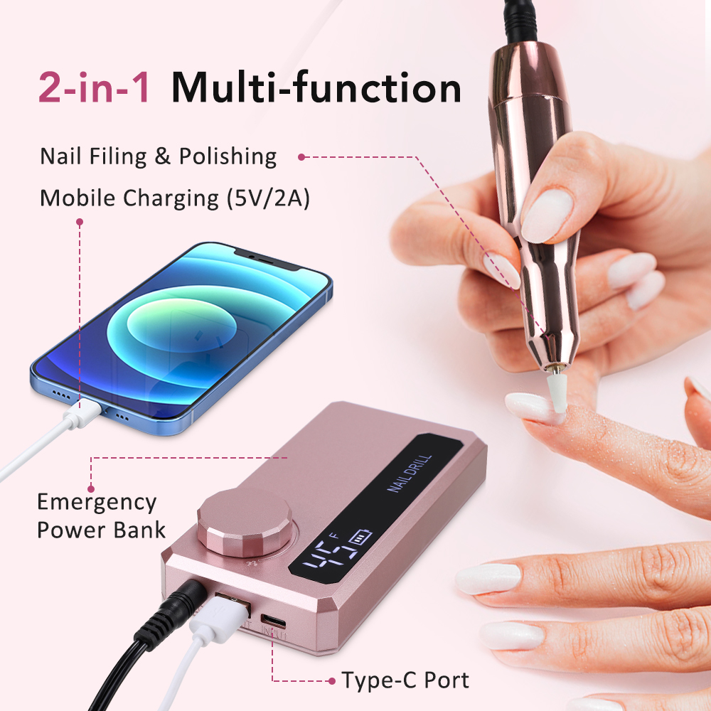 電動ネイルドリルマシン 45段階速度調整 45000RPM  - Nail Drill Machine のレビューと価格