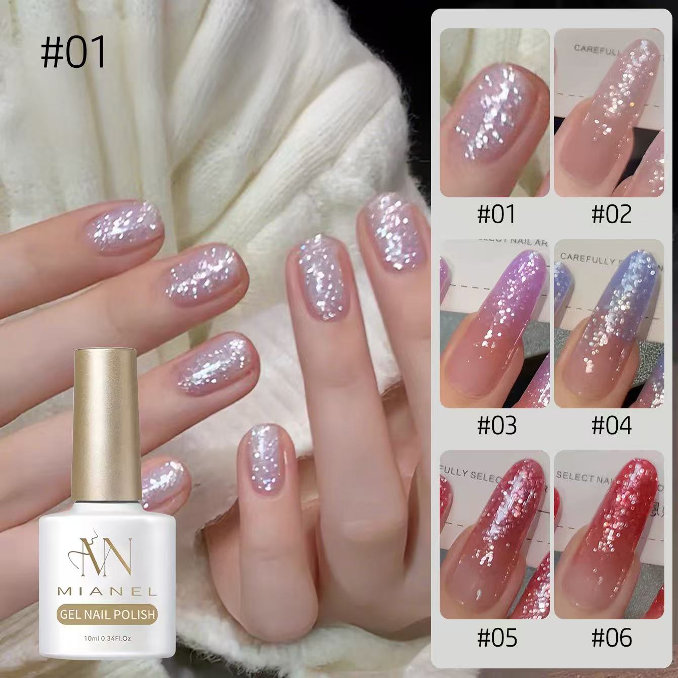 MIANEL 10 ミリリットルスノーフレークグリッタージェ - Nail Art Trend 2026 のレビューと価格