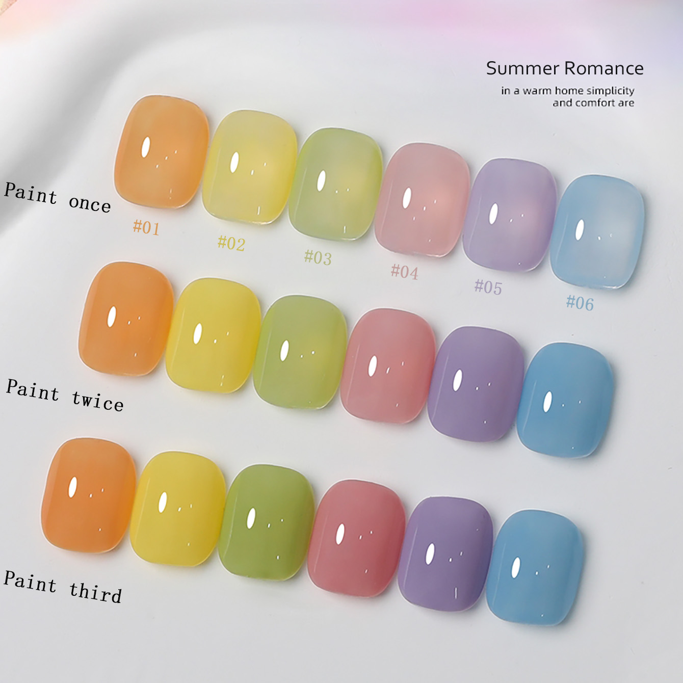 1-6 個 PSK 新マカロンキャンディーオレンジジェルネイ - Nail Art Yellow のレビューと価格