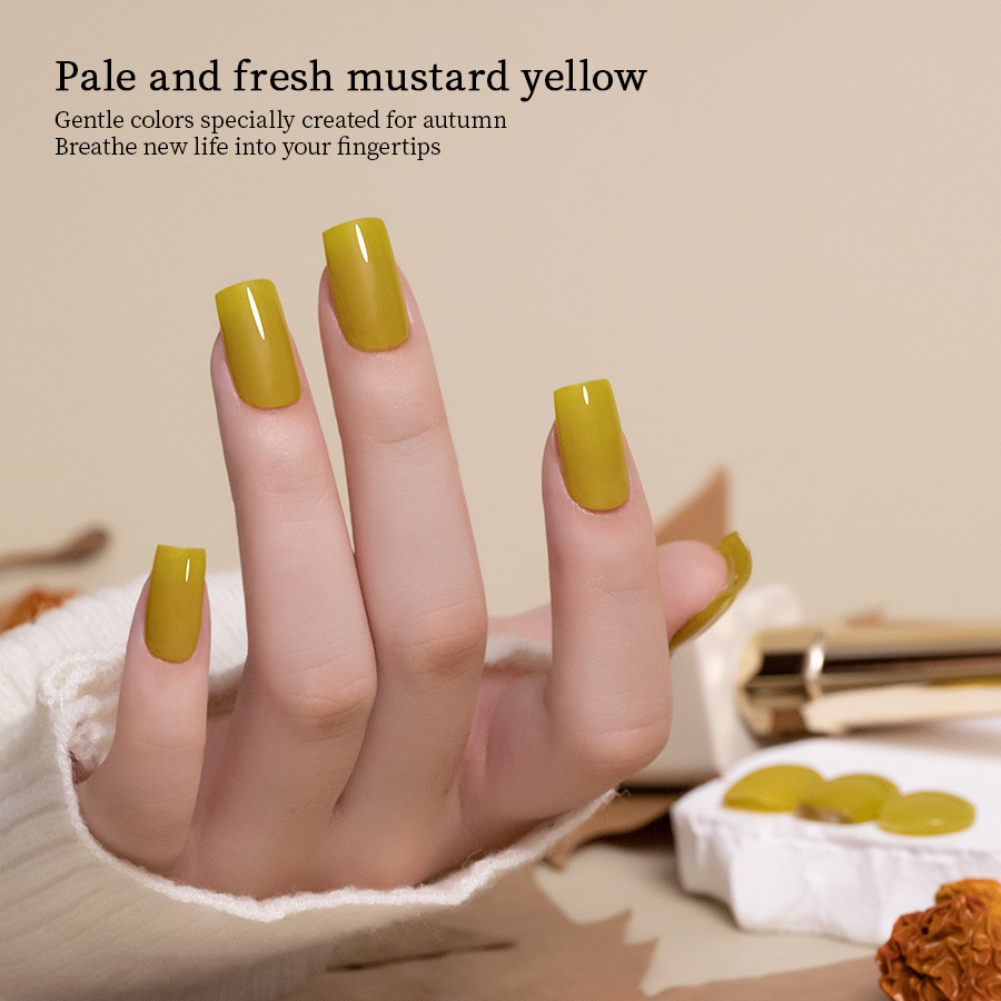 QNL 12g マスタードイエロージェルネイルポリッシュ ソ - Nail Art Yellow のレビューと価格