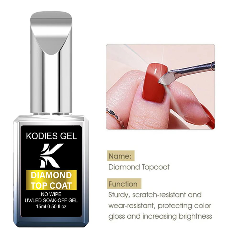 KODIES GEL ダイヤモンドトップコート 新処方 耐傷 - Gel Top Coat のレビューと価格