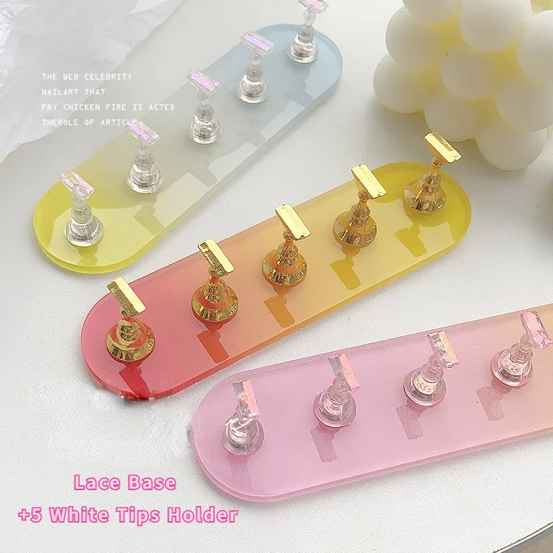 オーロラ磁気ネイルホルダー練習ディスプレイスタンドアクリルク - Nail Art Motif のレビューと価格